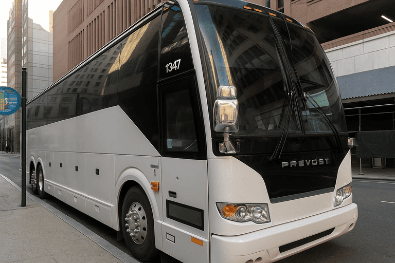 a Charter Bus Rental Blaine coach bus