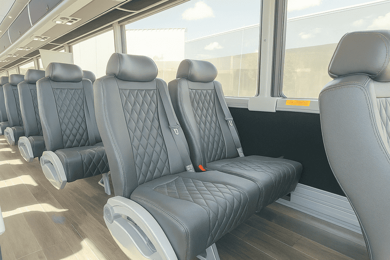 interior of Charter Bus Rental Blaine charter bus